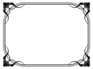 وکتور کادر اسلیمی خطی مشکی